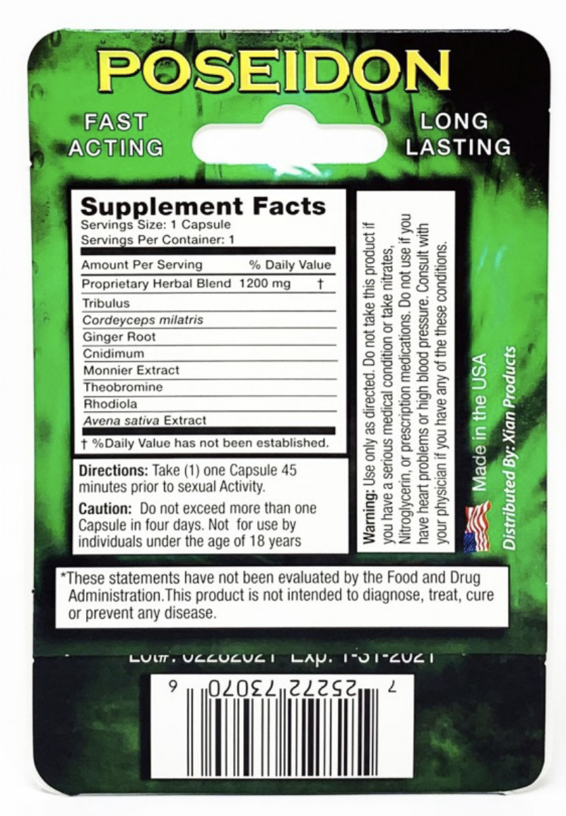 Poseidon Green Platinum 10000 5 Pill Pack - Image 2
